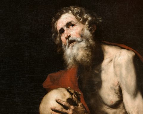 Saint Jérôme pénitent de Jusepe de Ribera, 1634. Huile sur toile, 126×78 cm. Museo Nacional Thyssen-Bornemysza Madrid. © Museo Nacional Thyssen-Bornemysza, Madrid.